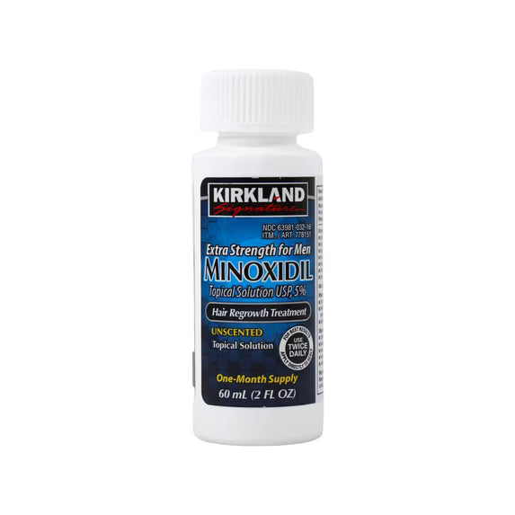 Kirkland Signature Minoxidil 5% Extra Strength Hair Regrowth Treatment for Men – 6 Month Supply (6 x 60ml)