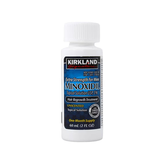 Kirkland Signature Minoxidil 5% Extra Strength Hair Regrowth Treatment for Men – 6 Month Supply (6 x 60ml)