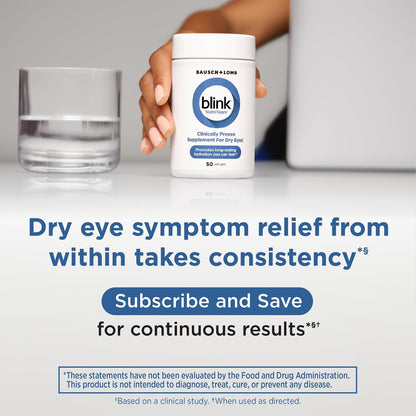 Bausch + Lomb Blink NutriTears Dry Eye Supplement – 50 Softgels