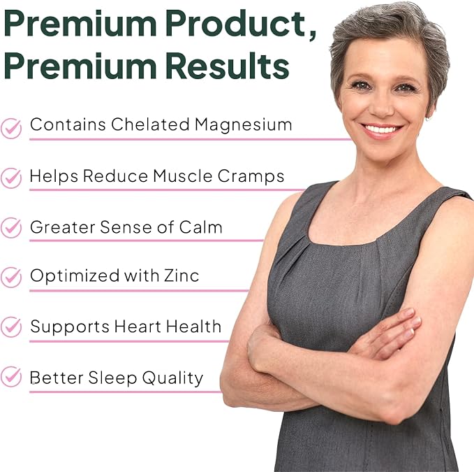 Ocean Organics Pure Magnesium Glycinate + Low Dose Zinc Supplement – 90 Capsules (30 Day Supply)