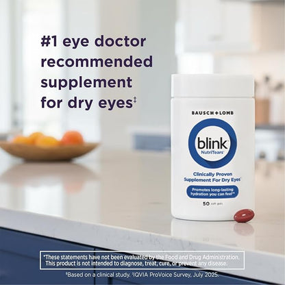 Bausch + Lomb Blink NutriTears Dry Eye Supplement – 50 Softgels