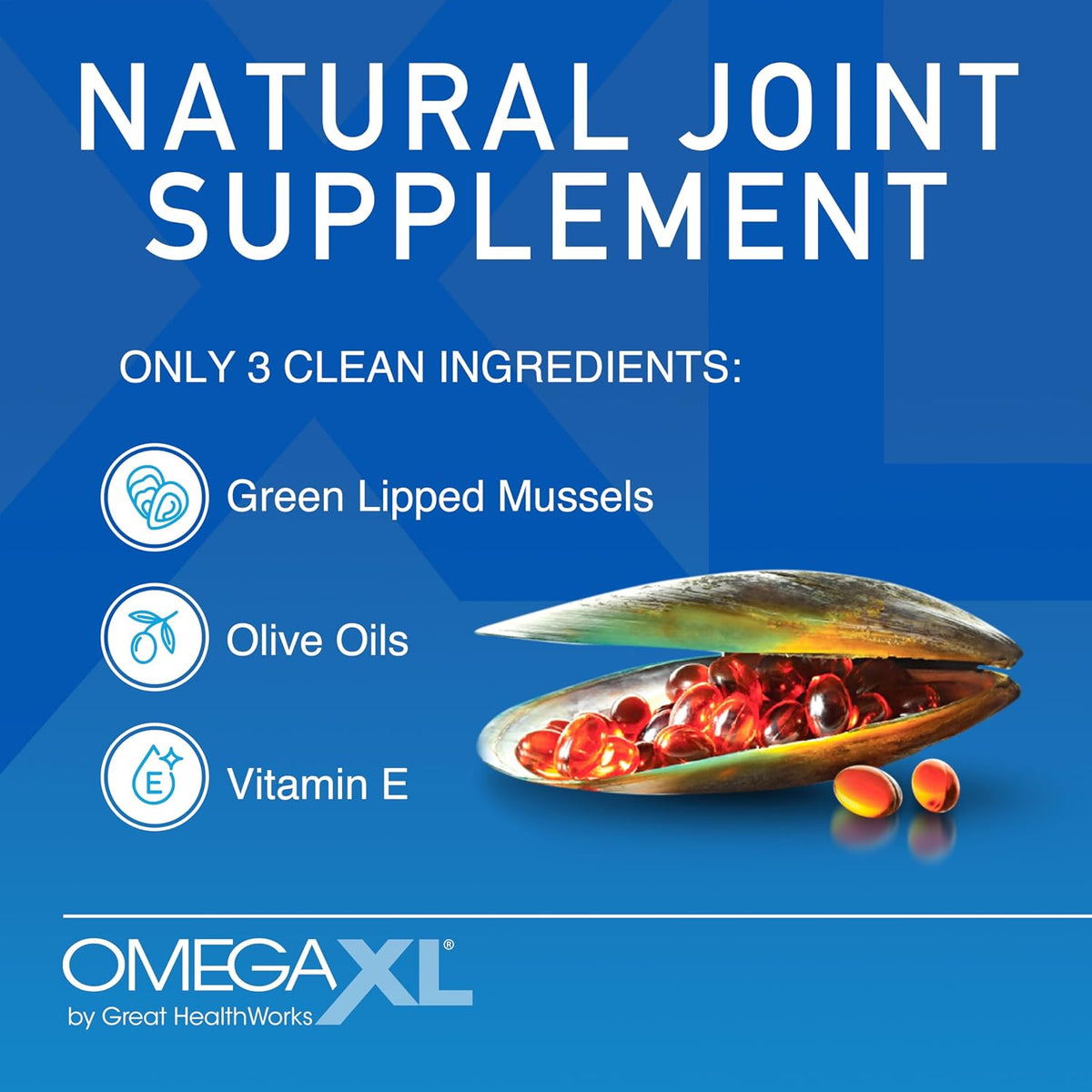 OmegaXL Joint & Muscle Support Green-Lipped Mussel Oil Supplement – 300 Soft Gels