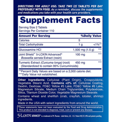 Osteo Bi-Flex Triple Strength + Turmeric Joint Health Supplements – 220 Coated Tablets