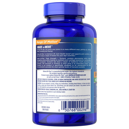 Osteo Bi-Flex Triple Strength + Turmeric Joint Health Supplements – 220 Coated Tablets