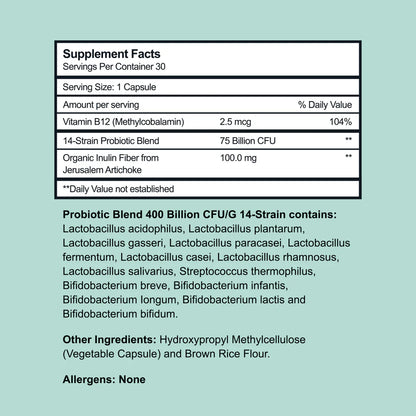 Bettervits Probiotic Complex 75 Billion CFU Supplement – 30 Capsules